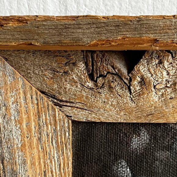 Rustic Hand Painted Raccoon Adorable Folk Art Barn Wood artist signed Handmade - Picture 10 of 14